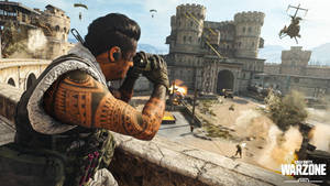 Caption: Immersive 3d Gaming With Popular Title Cod Warzone. Wallpaper