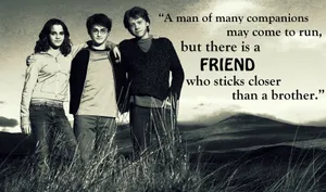 Caption: Inspirational Harry Potter Quote Wallpaper Wallpaper