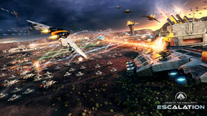 Caption: Intense Strategy Session In Ashes Of The Singularity: Escalation Wallpaper