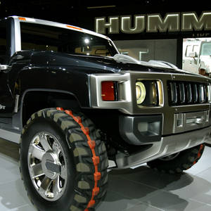 Caption: Majestic Black Hummer H3t In High Resolution Wallpaper