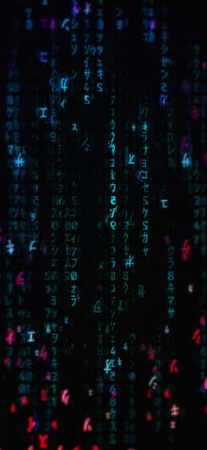 Caption: Matrix-inspired Amoled S Display Wallpaper