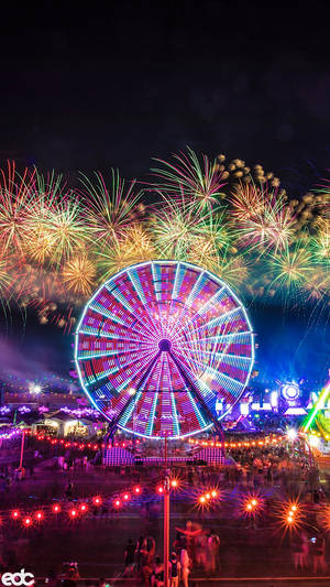 Caption: Mesmerizing View Of A Ferris Wheel In Las Vegas Wallpaper