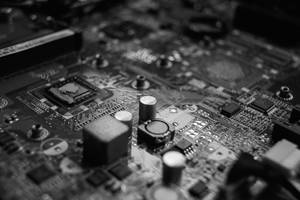 Caption: Modern Motherboard Close-up View Wallpaper
