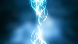 Caption: Mystical Blue Flames Dancing In The Dark Wallpaper