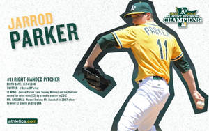 Caption: Oakland Athletics' Star Player Jarrod Parker In Action Wallpaper