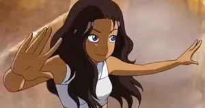 Caption: Powerful Katara In Action - Avatar The Last Airbender Wallpaper