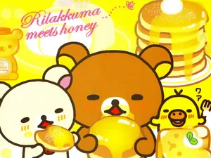 Caption: Relaxing Moments With Rilakkuma Laptop Wallpaper