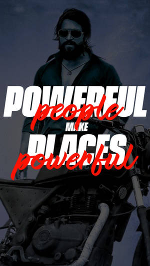 Caption: Rocky Bhai In Action - Kgf Chapter 2 Wallpaper