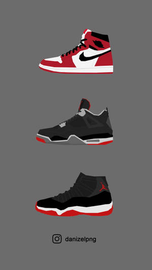 Caption: Stay A Step Ahead With The Iconic Nike Jordan 1 Sneakers Wallpaper
