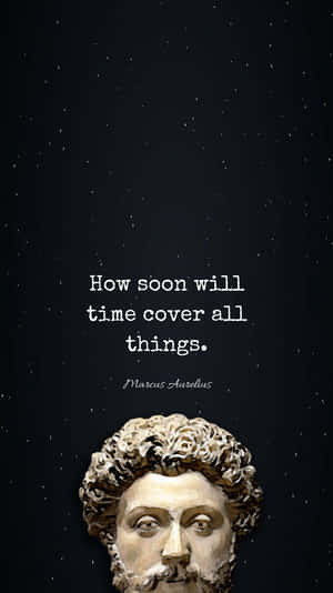 Caption: Stoic Tranquility Underneath Starry Skies Wallpaper