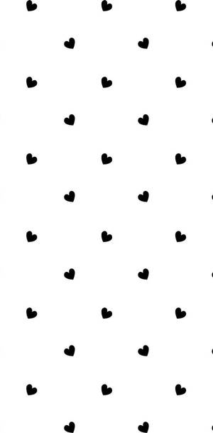 Caption: Stylish Heart Design On Black Dot Iphone Wallpaper Wallpaper