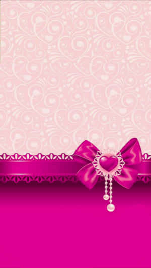 Caption: Support Breast Cancer Awareness With Pink Ribbon Wallpaper