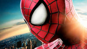 Caption: The Amazing Spider-man Swings Into Action Wallpaper