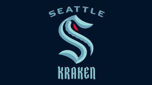 Caption: The Emblem Of Pride: Seattle Kraken Wordmark Logo Wallpaper