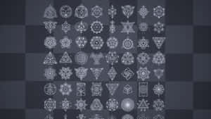 Caption: Vibrant Sacred Geometry Patterns Wallpaper