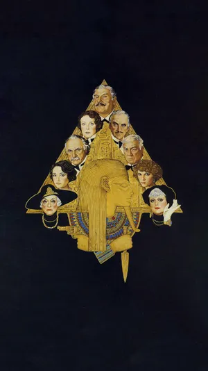 Caption: Vintage Poster Of Death On The Nile Wallpaper