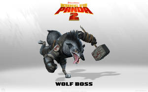 Caption: Wolf Boss Standing Tall - Kung Fu Panda 2 Wallpaper