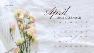 Captivating April 2022 Calendar With A Blend Of Literature And Nature Wallpaper