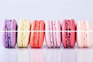 Captivating Array Of Colorful Macarons Wallpaper