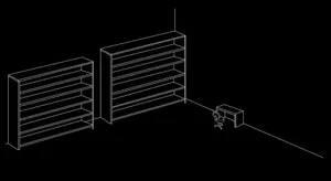 Captivating Black And White Shelf Desktop Illustration Wallpaper