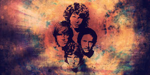 Captivating Jim Morrison Grunge Art Wallpaper