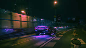 Captivating Neon Lamborghini In Action Wallpaper