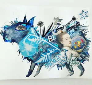 Capybara Figure Art Collage Wallpaper