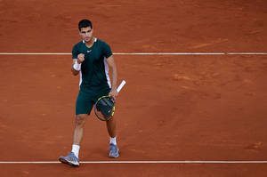 Carlos Alcaraz French Open Tournament Wallpaper