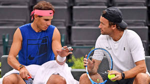 Carlos Moya Listening To Nadal Wallpaper