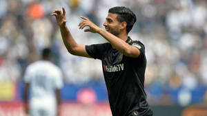 Carlos Vela Los Angeles Fc Hands Up Wallpaper