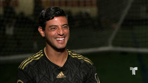 Carlos Vela Los Angeles Fc Smiling Interview Wallpaper