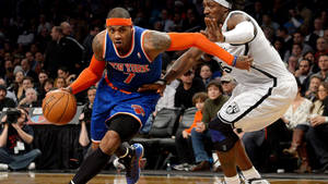 Carmelo Anthony Dribble In Game Wallpaper
