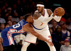 Carmelo Anthony Knicks Ball Guard Wallpaper