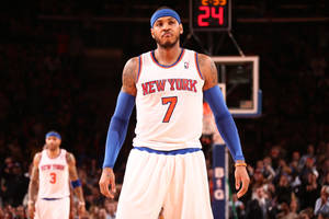 Carmelo Anthony Knicks Game Face Wallpaper