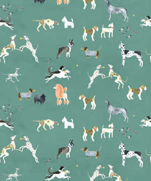 Cartoon Aesthetic Dogs Wallpaper
