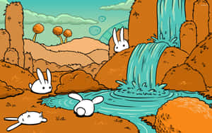 Cartoon Animal Rabbits Wallpaper