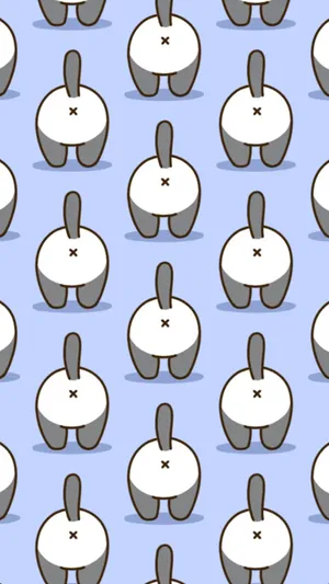 Cartoon Cat Butts Wallpaper