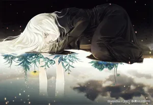 Cartoon Girl Breaking Down Alone Wallpaper