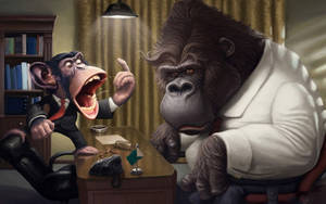 Cartoon Monkey And Ape Awesome Animal Wallpaper