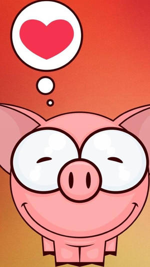 Cartoon Pig Cute Android Wallpaper