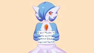 Cartoon Shiny Blue Gardevoir Wallpaper