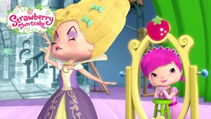 Cartoon Snowberry And Strawberry Shortcake Wallpaper