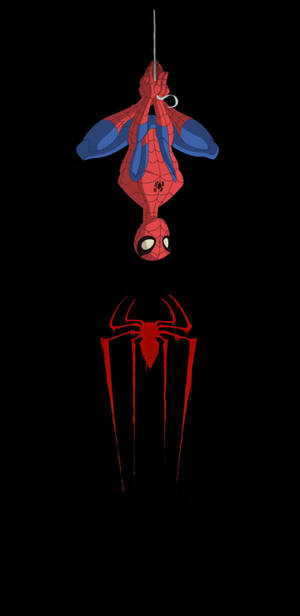 Cartoon Spiderman Middle Punch Hole Wallpaper
