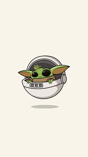 Cartoon Yoda Taking A Break Wallpaper