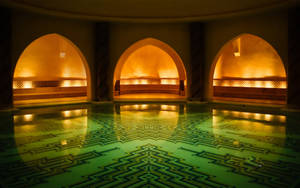 Casablanca Mosque Pool Wallpaper