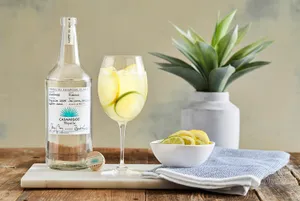 Casamigos Tequila Blanco Liquor With Lemon Lime Spritzer Wallpaper