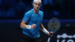 Casper Ruud In A Tennis Match Wallpaper