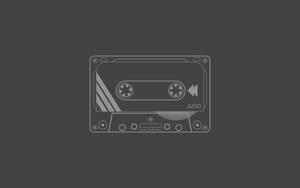 Cassette Tape Dark Gray Wallpaper