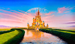 Castle And River Disney Desktop Wallpaper