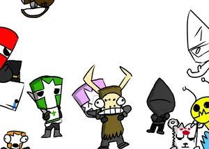 Download Castle Crashers Characters In Colors Wallpaper